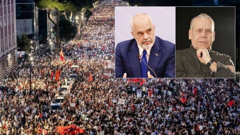 Shqipëria e piktorit ngjan sikur është mëmëdhe i serbëve  jo i shqiptarëve  Kim Mehmeti  Protestat e të rinjve mund ta pastrojnë vendin nga plehu neokomunist 