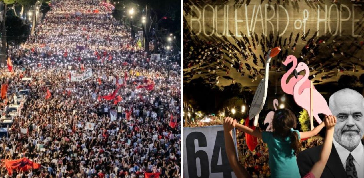 partia-demokratike-evropiane-perkrah-protestat-ne-tirane-as-temperaturat-e-larta-nuk-i-ndalen-qytetaret-rama-dhe-berisha-pa-pergjigje