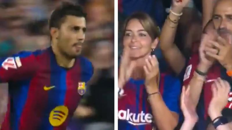 VIDEO  Duartrokitje dhe brohorima  shikoni si e presin tifozët debutimin e Rodrit te Barcelona