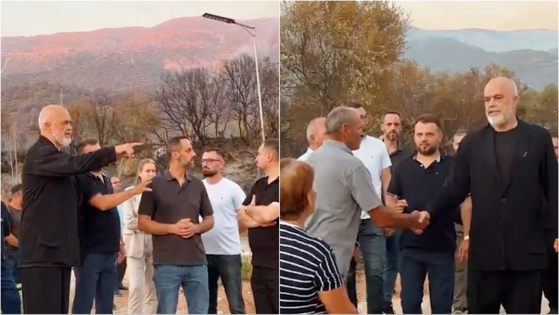 Zjarret në Himarë  Rama inspekton zonat e prekura dhe takon ekipet në terren  Në operacion 340 efektivë të FA së