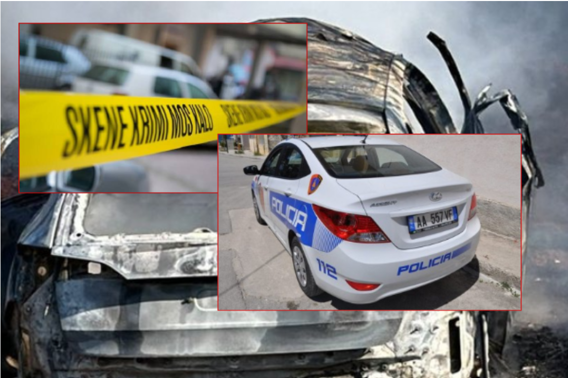 Dyshohet se u përdor nga autorët e ekzekutimit të Viktor Bardhit  gjendet i shkrumbuar Audi A4  FOTO VIDEO 